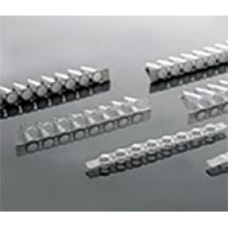 0.2ml PCR 8-strip Tubes, Individually attached flat caps, Clear, 120/pk, 1200/cs
